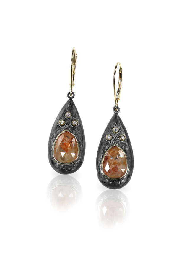 Golden Ember Diamond Earrings