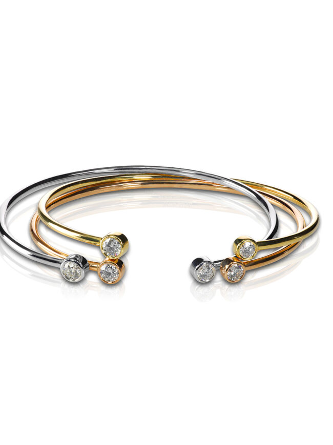 Trio Radiance Open Bangle Set