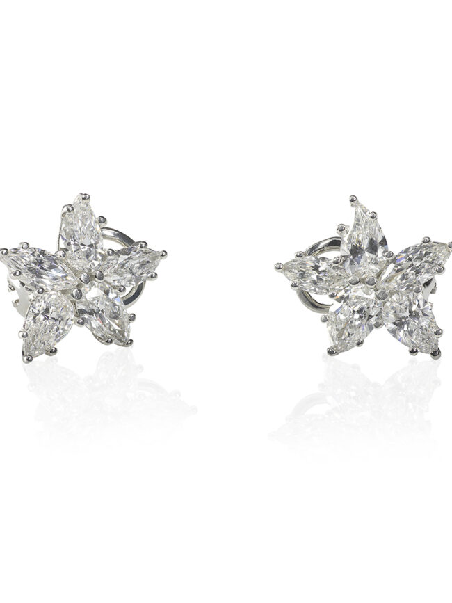 Celestial Marquise Blossom Diamond Studs