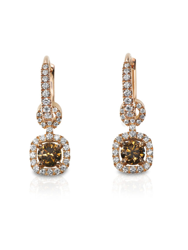 Cognac Glow Halo Earrings