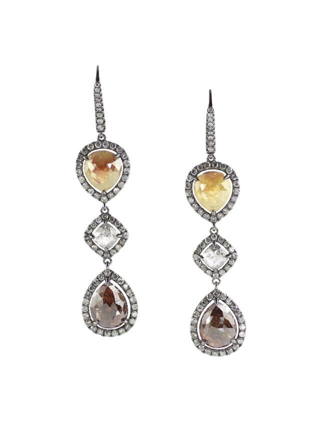 Golden Sunrise Cascade Earrings